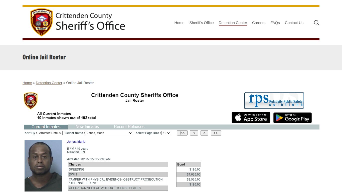 Online Jail Roster - Crittenden County Sheriff’s Department